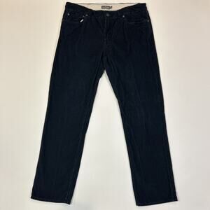 L.L. Bean Signature Corduroy Pants Mens 36x30 Navy Blue Slim Straight Cotton